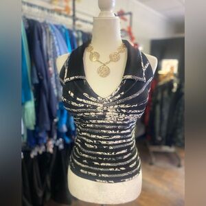 Black and White Women's Top